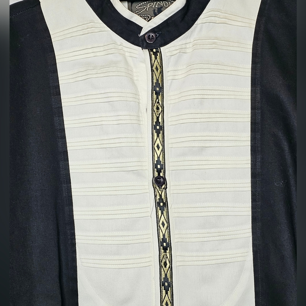 Vintage Spindle River Western Color Block Shirt - Picture 7 of 16